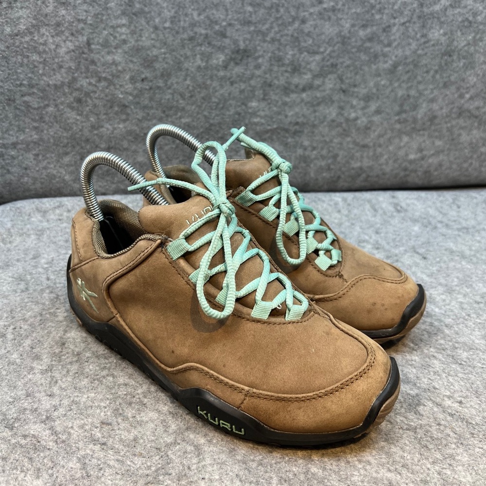 Kuru Chicane Casual Shoes Comfortable Brown Leather Lace Up Womens 6.5 Wide